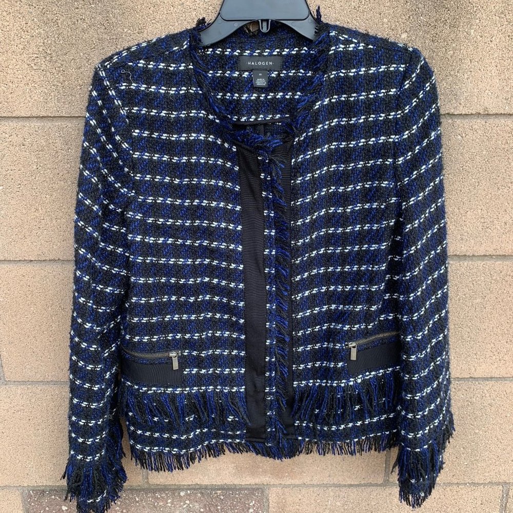 Nordstrom Halogen Textured Tweed Jacket - Size Medium